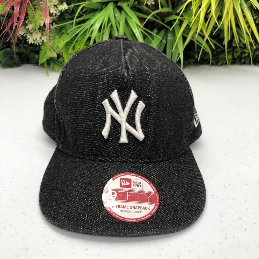 New York Yankees Hat Cap Snap Back Mens Large Black MLB Baseball 9FIFTY New Era